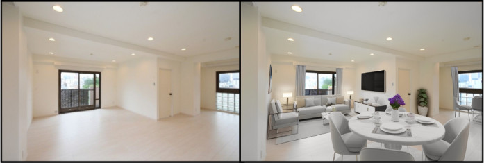 AI Virtual Staging Before and After in Japan