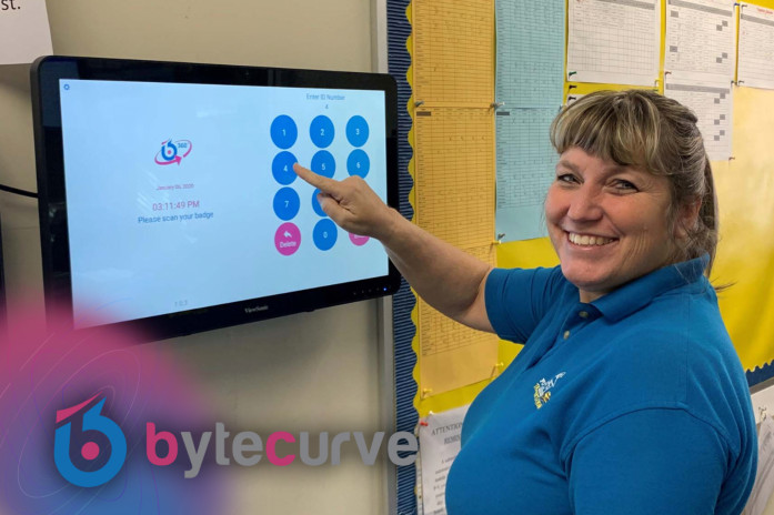 School Bus Driver Clocking in With Bytecurve