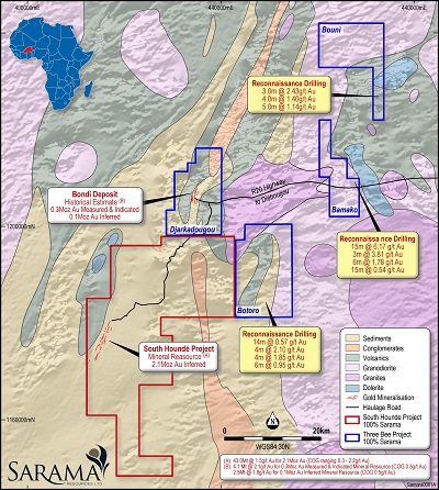 Sarama Resources Ltd., Tuesday, November 27, 2018, Press release picture