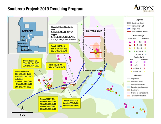 Auryn Resources Inc., Wednesday, February 13, 2019, Press release picture