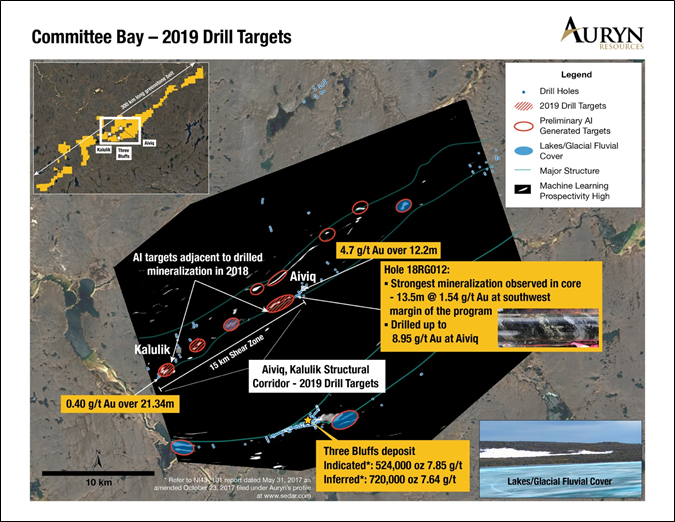 Auryn Resources Inc., Monday, July 8, 2019, Press release picture