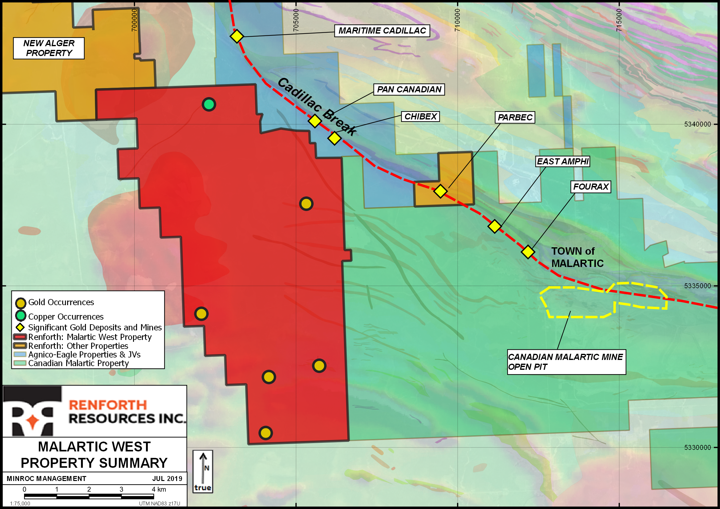 Renforth Resources Inc., Monday, July 22, 2019, Press release picture
