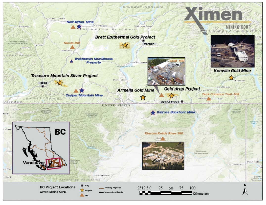 Ximen Mining Corp., Wednesday, July 31, 2019, Press release picture