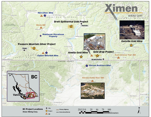 Ximen Mining Corp., Thursday, October 10, 2019, Press release picture
