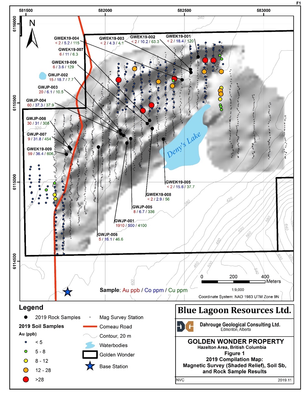 Blue Lagoon Resources Inc. , Tuesday, December 3, 2019, Press release picture