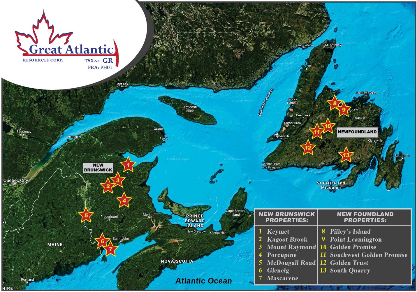 Great Atlantic Resources Corp., Friday, January 31, 2020, Press release picture