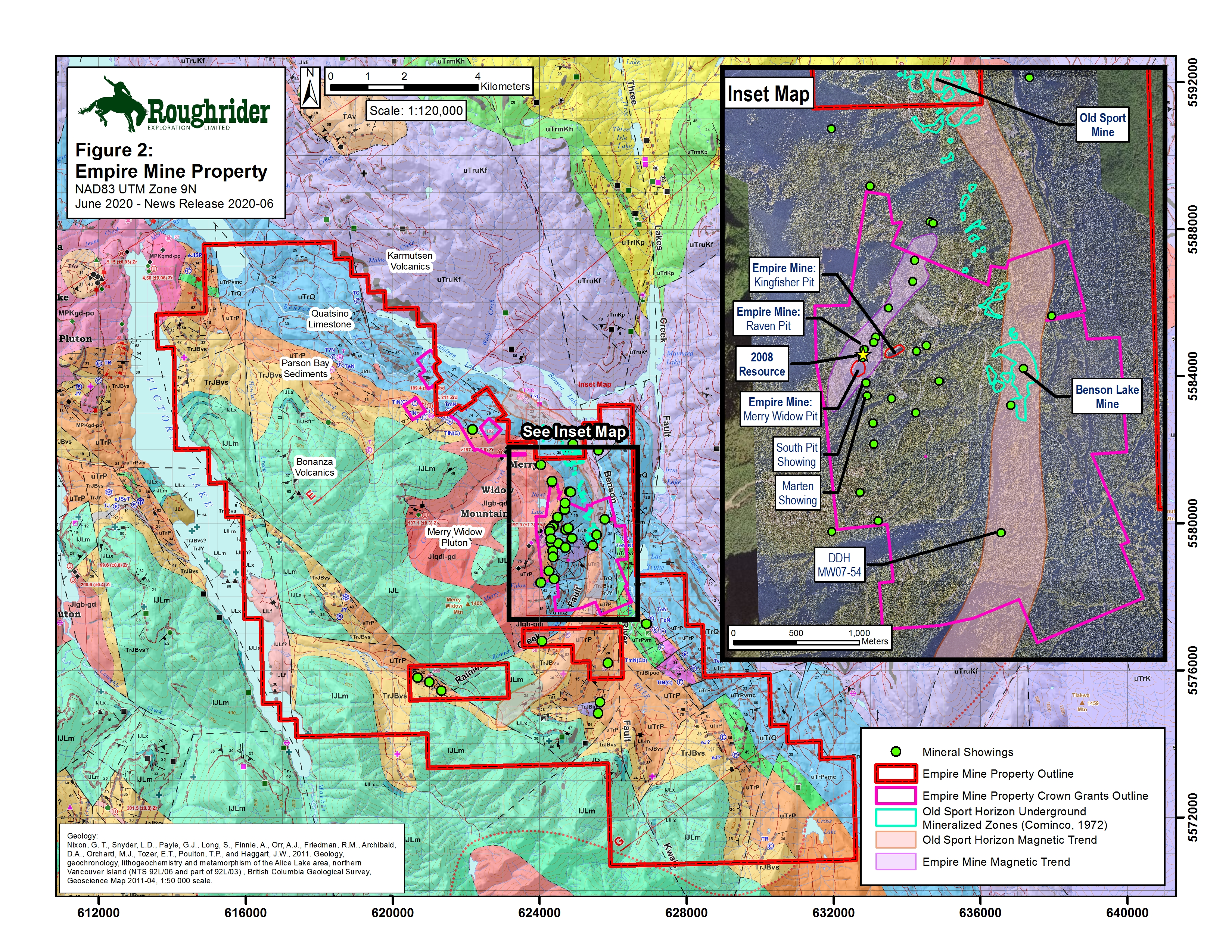 Roughrider Exploration Limited, Wednesday, June 24, 2020, Press release picture