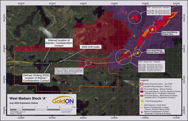 GoldON Resources Ltd., Wednesday, July 29, 2020, Press release picture