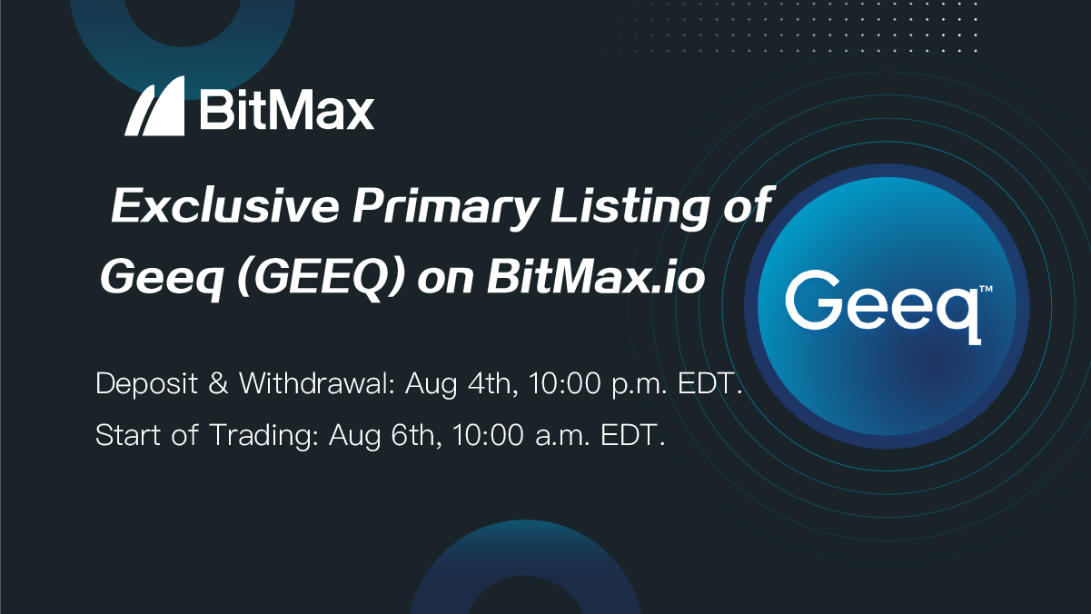 BitMax.io, Wednesday, August 5, 2020, Press release picture