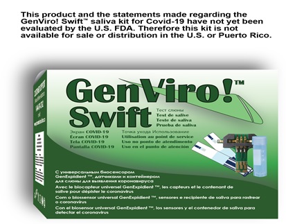 DECN to Launch Its International Version GenViro! Saliva Swift :10.5 Second  Covid-19 Kits on September 26, Will Then Accept Orders from Its Asian  Distributor | BioSpace