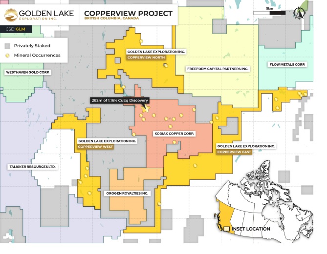 Golden Lake Exploration Inc., Wednesday, September 16, 2020, Press release picture