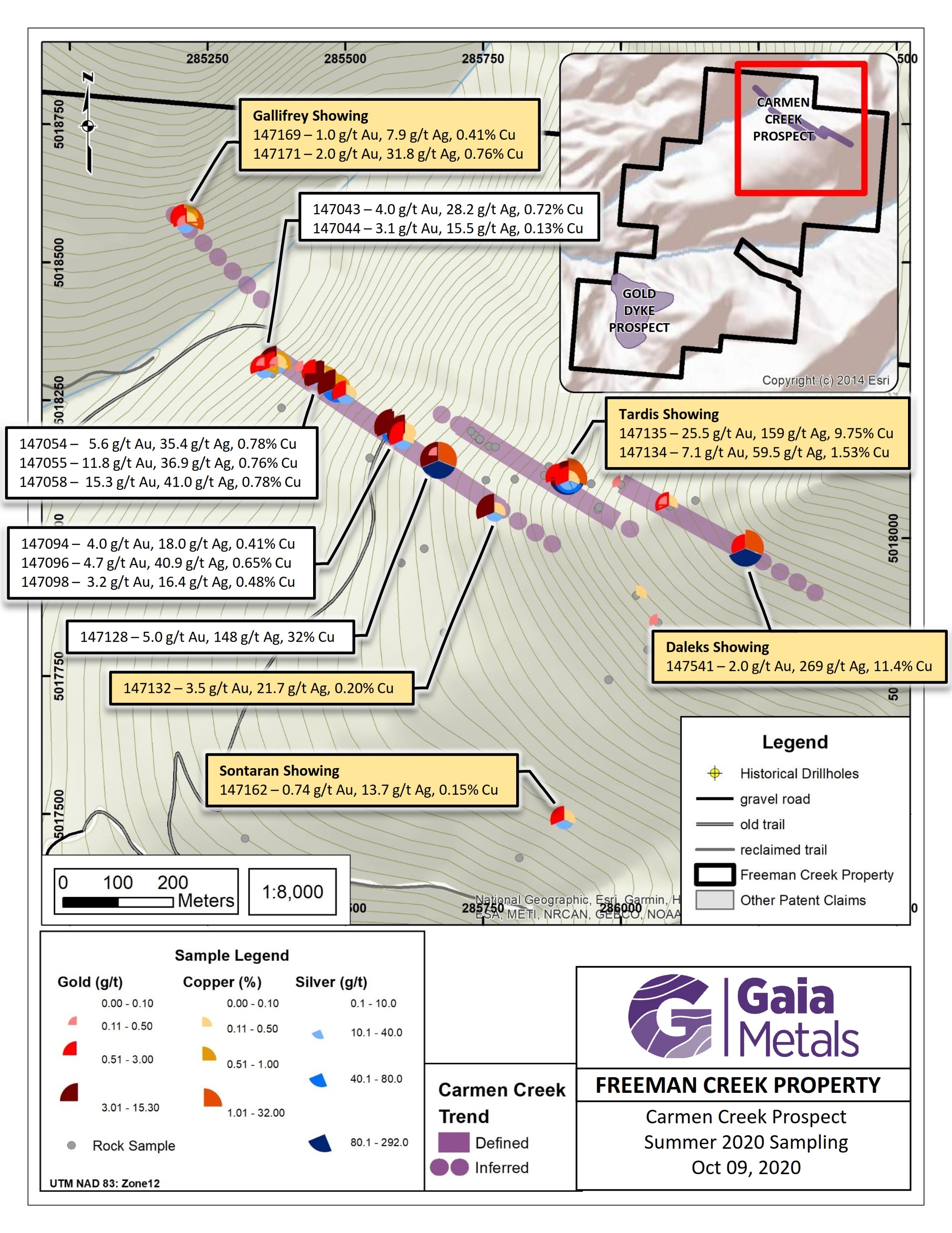Gaia Metals Corp., Tuesday, October 13, 2020, Press release picture
