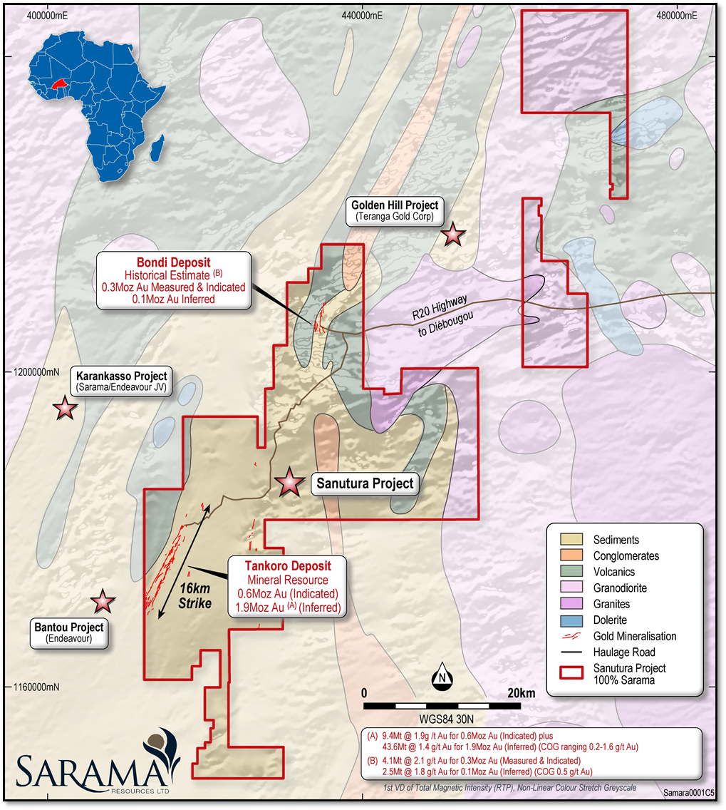 Sarama Resources Ltd., Tuesday, October 20, 2020, Press release picture