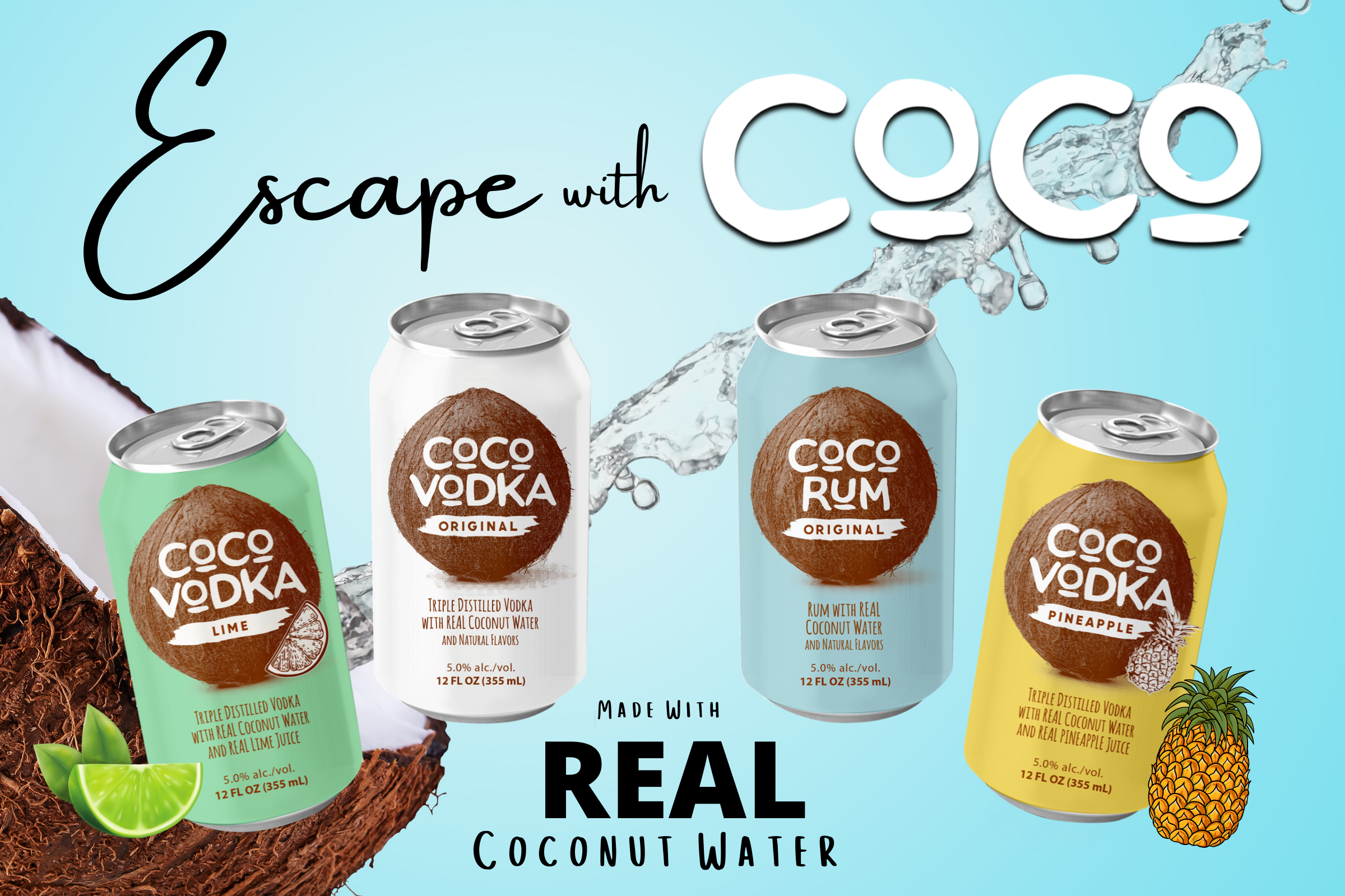 CoCo Vodka and CoCo Rum, Thursday, February 18, 2021, Press release picture