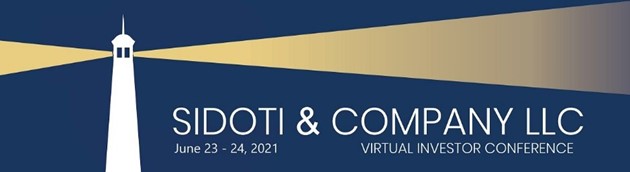 Sidoti & Company, LLC, Tuesday, June 22, 2021, Press release picture