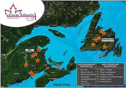Great Atlantic Resources Corp., Monday, June 28, 2021, Press release picture