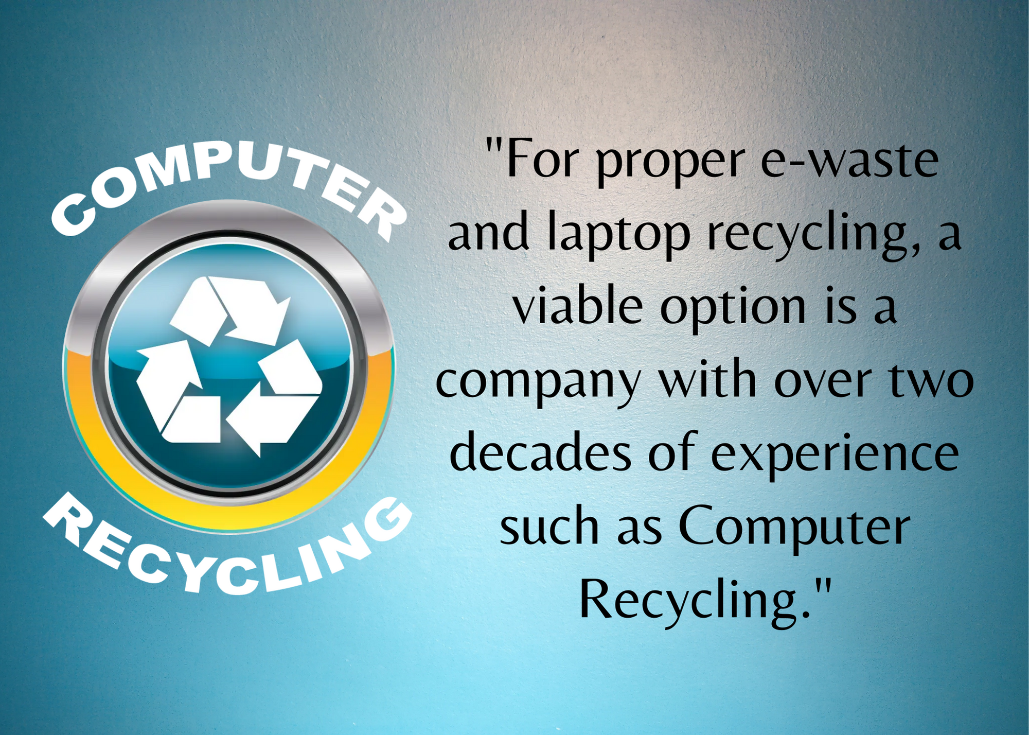 Computer Recycling, Friday, August 13, 2021, Press release picture