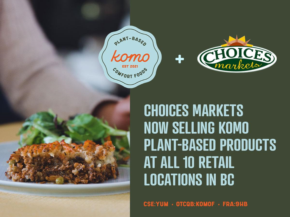 KOMO Plant Based Foods Inc., Tuesday, November 23, 2021, Press release picture
