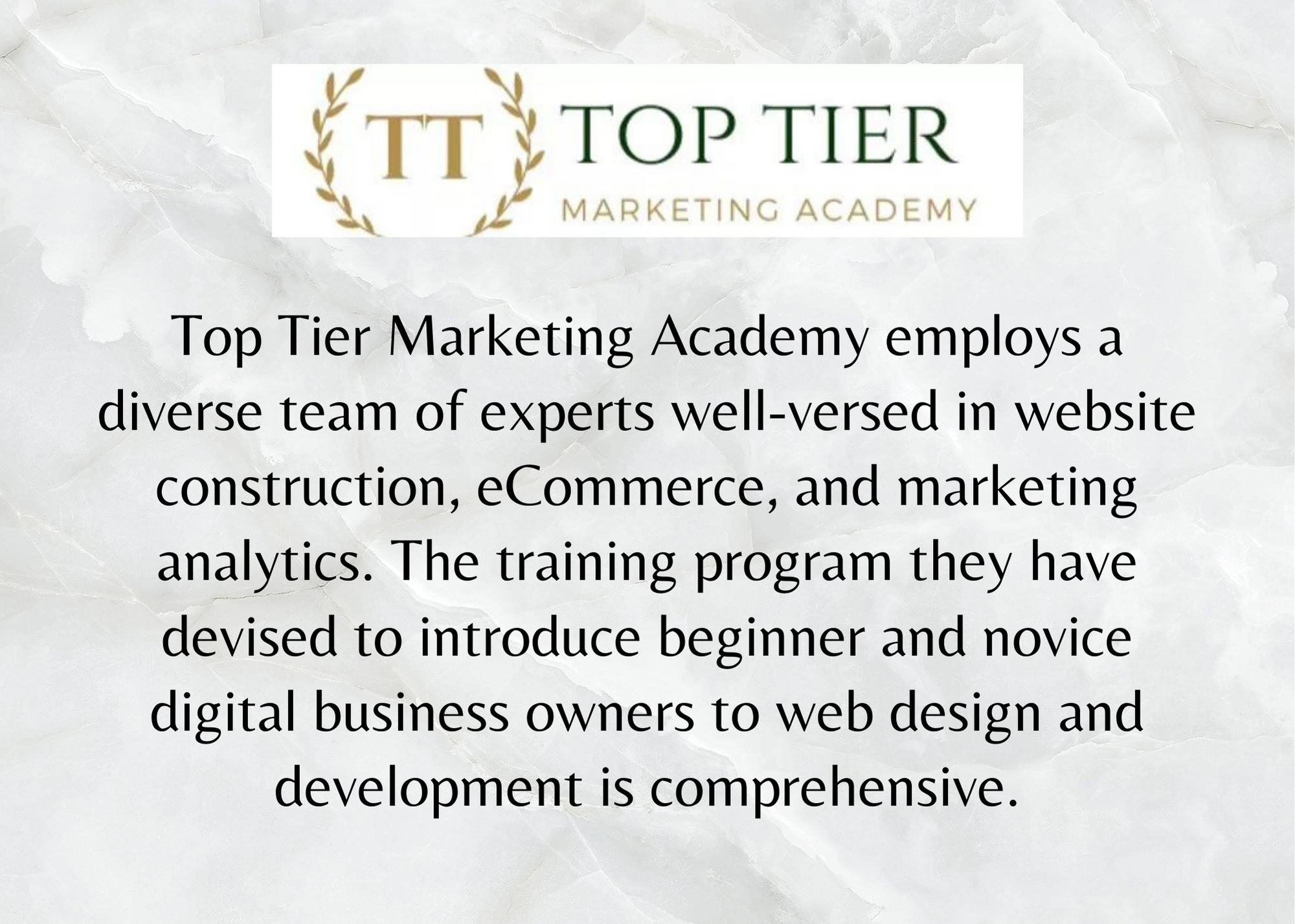 Top Tier Marketing Academy, Wednesday, January 5, 2022, Press release picture