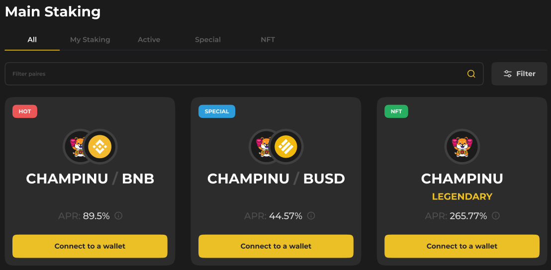 Champinu to Offer the First NFT-Based Staking Pool on the Binance Smart  Chain