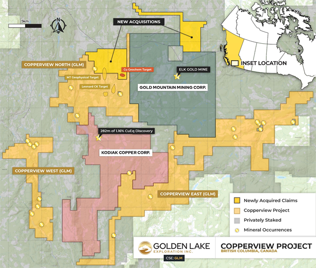 Golden Lake Exploration Inc., Tuesday, January 11, 2022, Press release picture