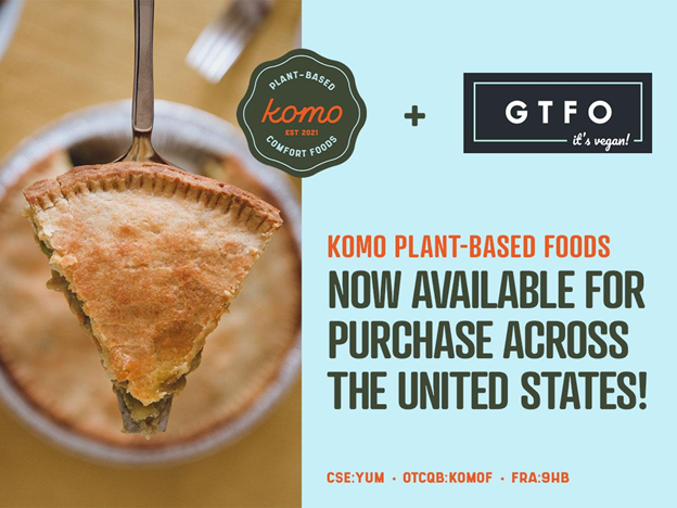 KOMO Plant Based Foods Inc., Monday, February 7, 2022, Press release picture