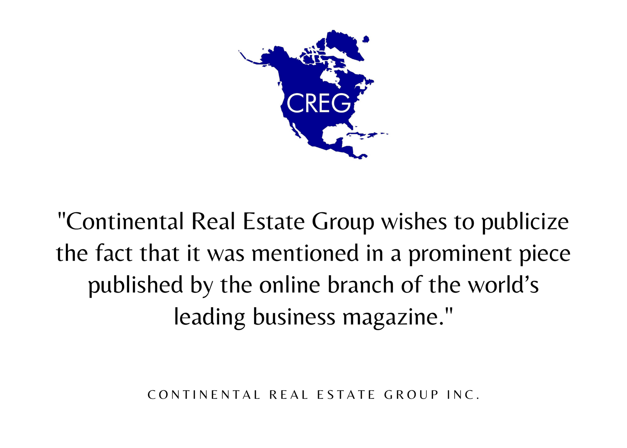 Continental Real Estate Group Inc., Wednesday, February 23, 2022, Press release picture