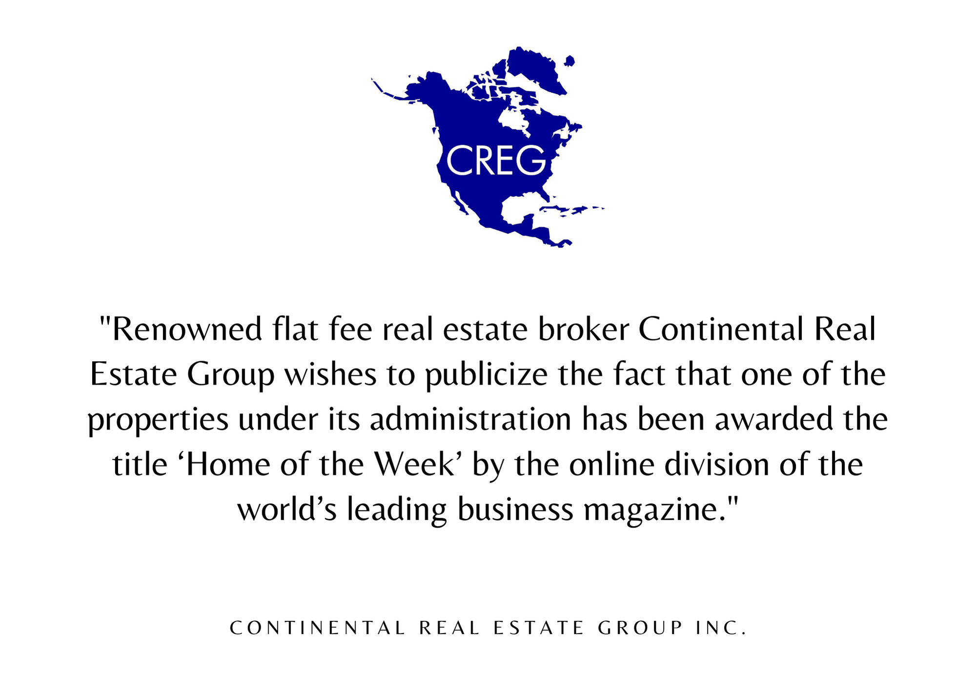 Continental Real Estate Group Inc., Friday, April 8, 2022, Press release picture