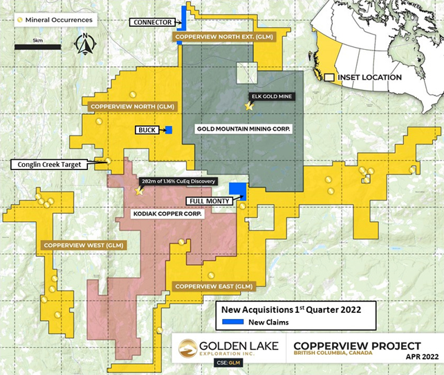 Golden Lake Exploration Inc., Tuesday, April 12, 2022, Press release picture