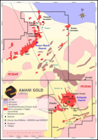 Amani Gold Ltd., Monday, April 18, 2022, Press release picture