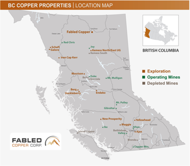 Fabled Copper Corp., Wednesday, April 20, 2022, Press release picture