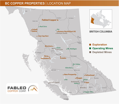 Fabled Copper Corp., Wednesday, April 27, 2022, Press release picture