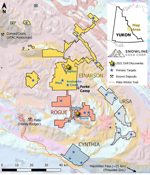 Snowline Gold Corp., Tuesday, June 7, 2022, Press release picture