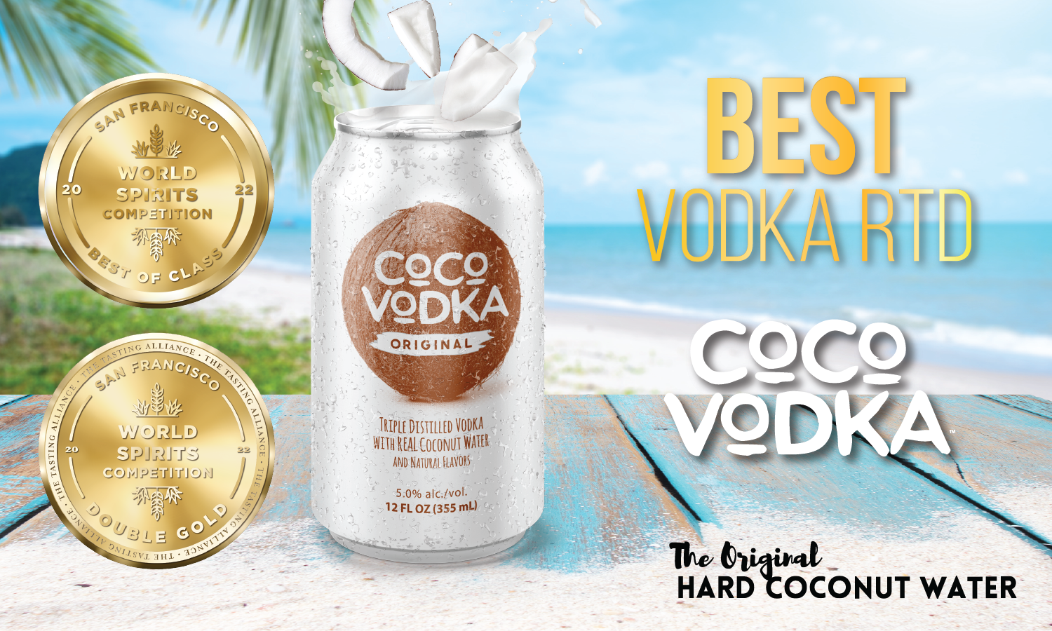 CoCo Vodka and CoCo Rum, Monday, August 1, 2022, Press release picture
