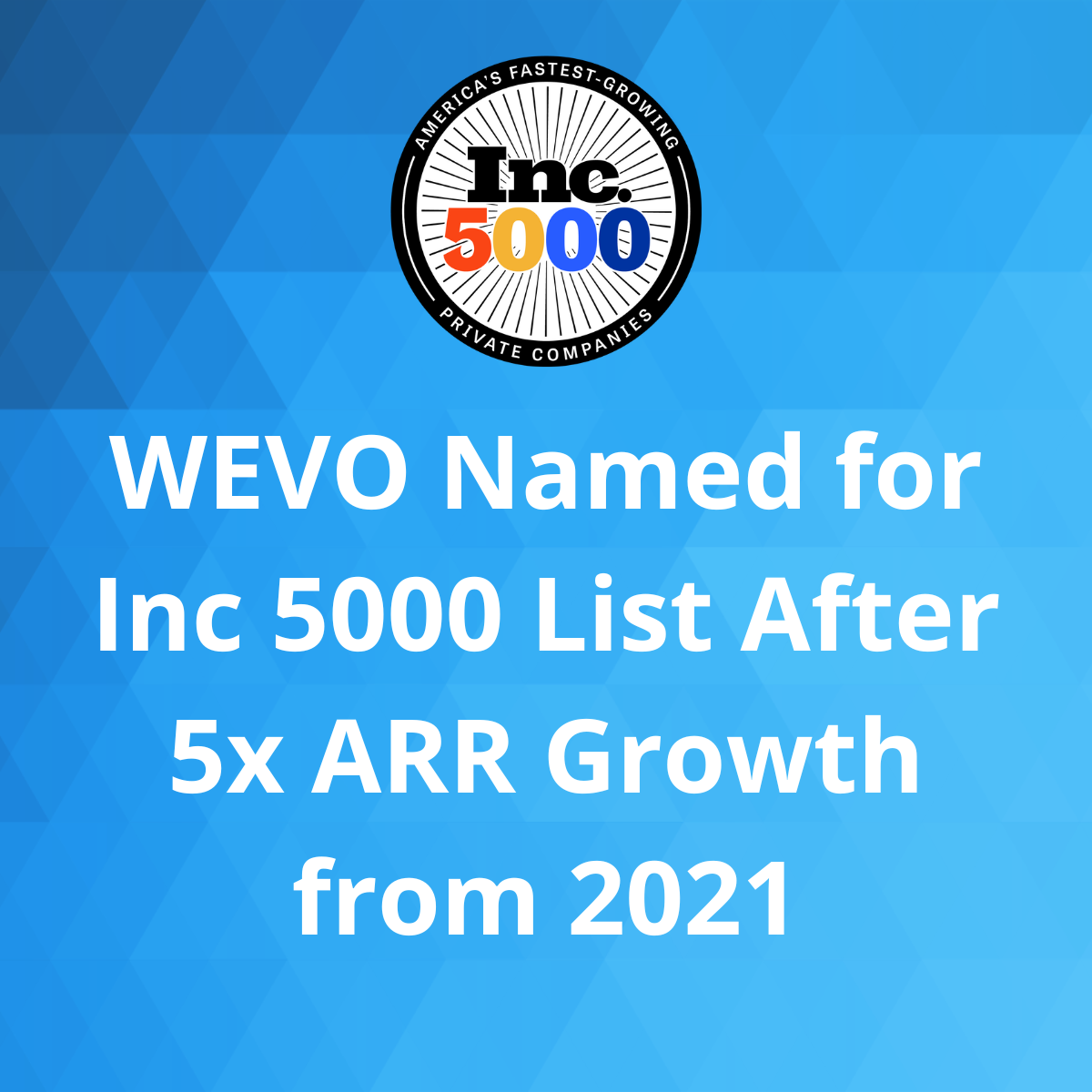 WEVO Conversion, Tuesday, August 16, 2022, Press release picture