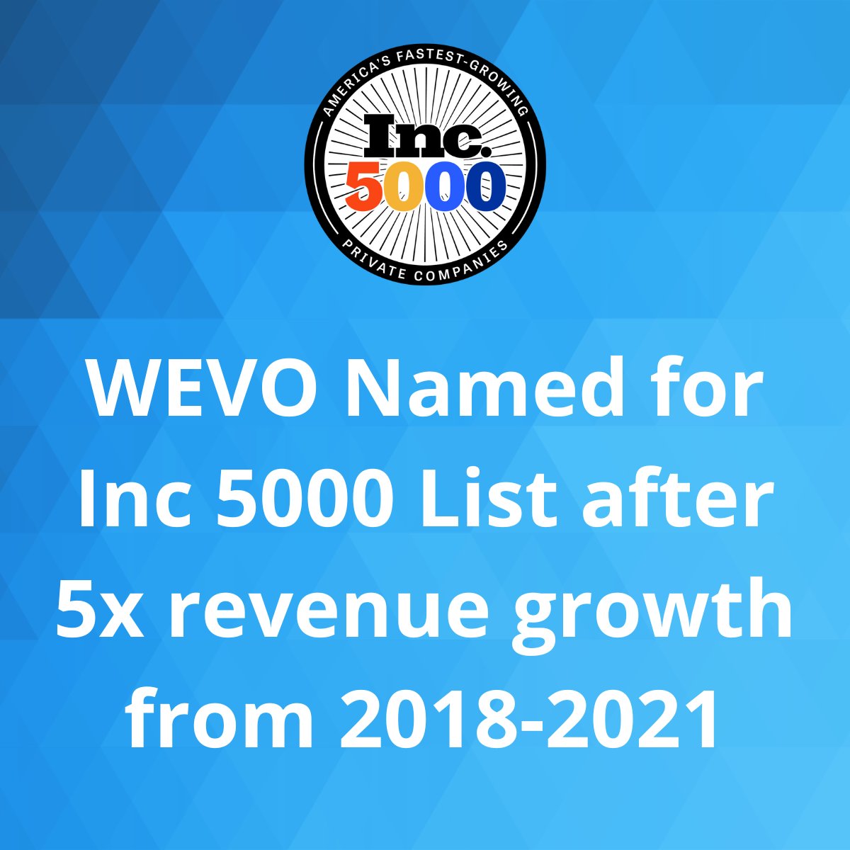 WEVO Conversion, Tuesday, August 16, 2022, Press release picture