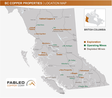 Fabled Copper Corp., Wednesday, October 12, 2022, Press release picture