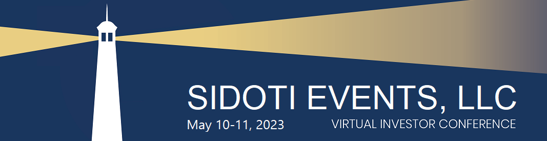 Sidoti & Company, LLC, Monday, May 1, 2023, Press release picture