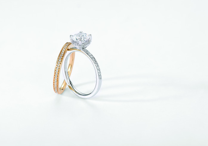 Ritani Engagement Ring and Wedding Band